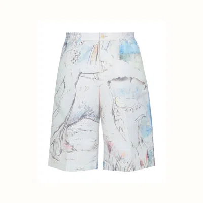 Alexander Mcqueen William Blake Dante Shorts Men In Cream