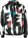 Alexander Mcqueen Graffiti Logo Printed Nylon Jacket In Multi