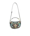 Alexander Mcqueen Mcqueen Mini Wishbone Snakeskin Embossed Leather Top Handle Bag In Multi