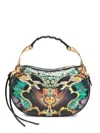 Alexander Mcqueen Mcqueen Mini Wishbone Snakeskin Embossed Leather Top Handle Bag In Multi