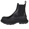 Alexander Mcqueen Leather Ankle Boots In Black