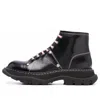 Alexander Mcqueen (wmns)  Contrast Stitch Tread Lace Up Boots 'black Pink'