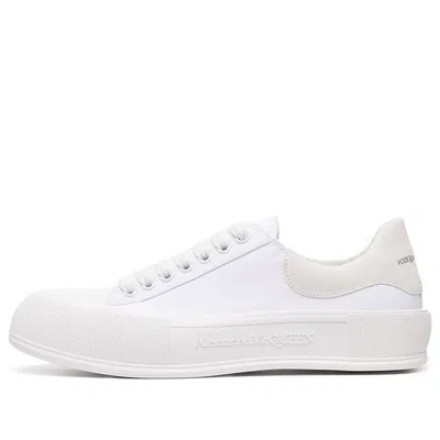 Alexander Mcqueen (wmns)  Deck Skate Plimsoll Lace Up 'optic White'