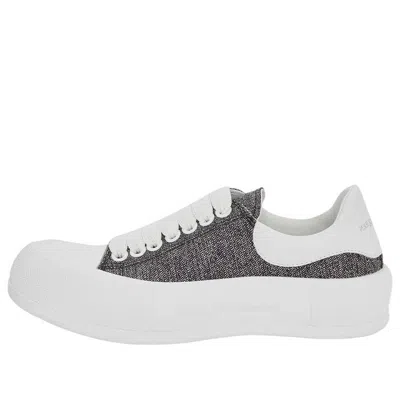Alexander Mcqueen (wmns)  Deck Skate Plimsoll Shoes 'white Grey'