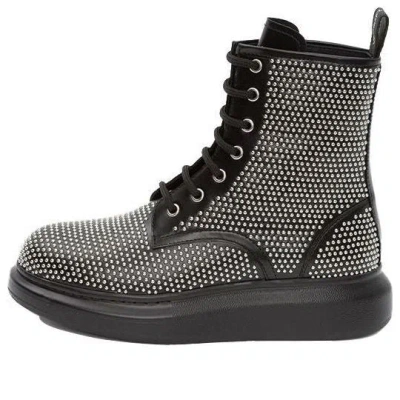 Alexander Mcqueen (wmns)  Hybrid Lace Up Boot 'black Silver'