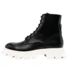 Alexander Mcqueen (wmns)  Leather Ankle Boots 'black White'