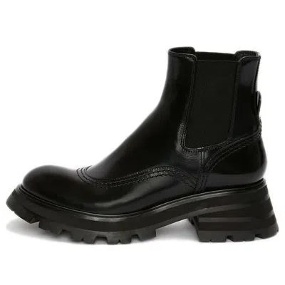 Alexander Mcqueen (wmns)  Leather Chelsea Ankle Boots 'black'