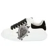 Alexander Mcqueen (wmns)  Leather Heart Logo Lace Up Oversized Sneakers 'white Black'