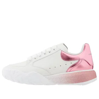 Alexander Mcqueen (wmns)  Metallic Court Low-top Sneakers 'white Pink'