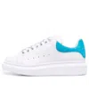 Alexander Mcqueen White And Sky Blue Leather Oversized Sneakers