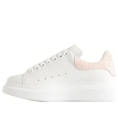 ALEXANDER MCQUEEN (WMNS) ALEXANDER MCQUEEN OVERSIZED SNEAKERS 'WHITE WITH PINK PYTHON SPOILER'