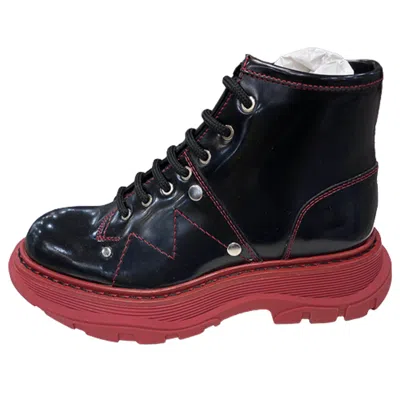 Alexander Mcqueen (wmns)  Studded Polished Leather Ankle Boots 'black'