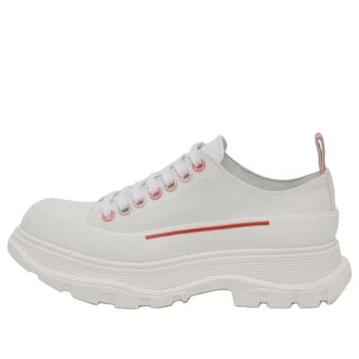 Alexander Mcqueen (wmns)  Tread Slick 45mm Lace Up Sneakers 'white Pink'
