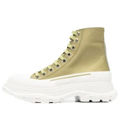Alexander Mcqueen (wmns)  Tread Slick Boots 'olive Green'