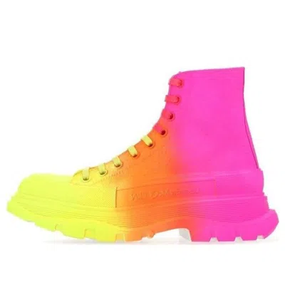 Alexander Mcqueen (wmns)  Tread Slick Boots 'yellow Orange Pink'