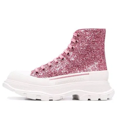 Alexander Mcqueen (wmns)  Tread Slick Glitter High-top 'pink White'