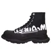 Alexander Mcqueen (wmns)  Tread Slick Graffiti Logo Boots 'black White'