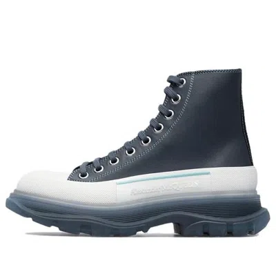 Alexander Mcqueen (wmns)  Tread Slick Lace-up Boots 'navy White'