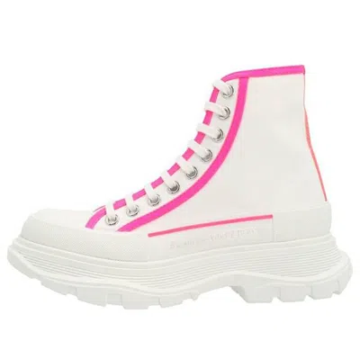 Alexander Mcqueen (wmns)  Tread Slick Lace-up Boots 'white Pink'