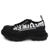 Alexander Mcqueen (wmns)  Tread Slick Low Lace Up Canvas Graffiti 'black White'