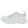 Alexander Mcqueen (wmns)  Tread Slick Low Lace Up Canvas Graffiti 'white Grey'