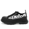 Alexander Mcqueen (wmns)  Tread Slick Low Lace Up Graffiti Shoes 'black White'