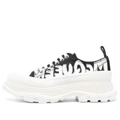 Alexander Mcqueen (wmns)  Tread Slick Low Lace Up Graffiti Shoes 'white Black'