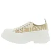 Alexander Mcqueen (wmns)  Tread Slick Low Lace Up Graffiti Shoes 'yellow White' In White