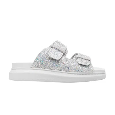 Pre-owned Alexander Mcqueen Wmns Oversized Hybrid Slide 'silver Glitter' | Women's Size 38