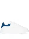 Alexander Mcqueen White And Blue Embossed Classic Sneakers