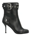 Alexander Mcqueen Heeled Biker Boots In Black