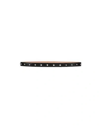 Alexander Mcqueen Woman Belt Black Size 32 Soft Leather