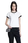 Alexander Mcqueen Crew Neck Contrast Trim In Black&white