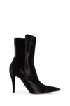 Alexander Mcqueen Birdee 105 Satin Ankle Boots In Black
