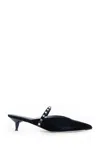 Alexander Mcqueen Nylon Revel Heeled Mules 50 In Black