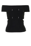 Alexander Mcqueen Lex Sliced Top Ld32 In Black