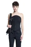 Alexander Mcqueen Zip-up Corset Top In Black