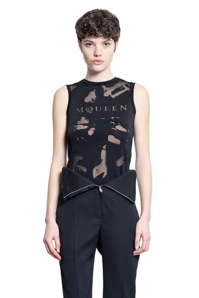 ALEXANDER MCQUEEN MCQUEEN DEVORÉ SLEEVELESS TOP