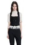 Alexander Mcqueen Woman Black Vests In Black