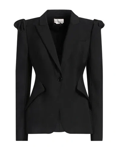 Alexander Mcqueen Women Wool Jacket In Black