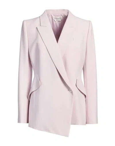 Alexander Mcqueen Woman Blazer Light Pink Size 8 Viscose, Acetate In Pink