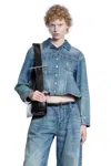 Alexander Mcqueen Woman Blue Jackets In Blue