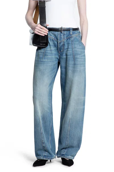 Alexander Mcqueen Woman Blue Jeans