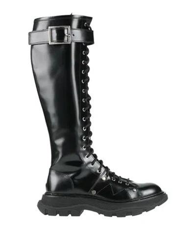Alexander Mcqueen Woman Boot Black Size 11 Leather