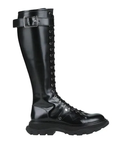 Alexander Mcqueen Woman Boot Black Size 7 Leather