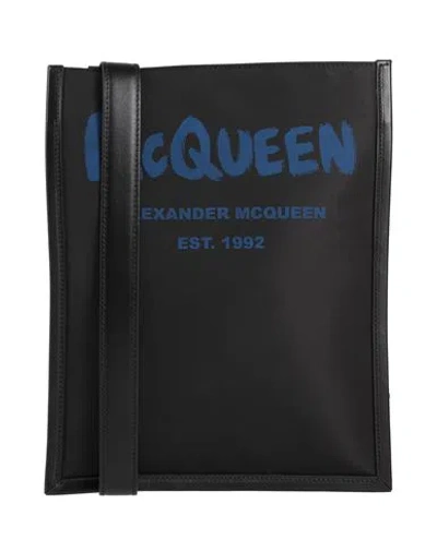 Alexander Mcqueen Woman Cross-body Bag Black Size - Textile Fibers, Soft Leather