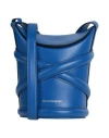 Alexander Mcqueen Woman Cross-body Bag Bright Blue Size - Calfskin