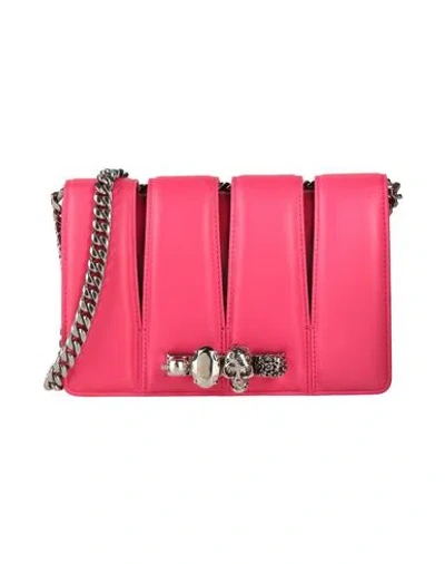 Alexander Mcqueen Woman Cross-body Bag Fuchsia Size - Calfskin, Lambskin In Pink