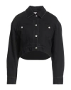 Alexander Mcqueen Cropped Denim Jacket In Black