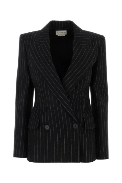 Alexander Mcqueen Blazer - Negro In Multicolor